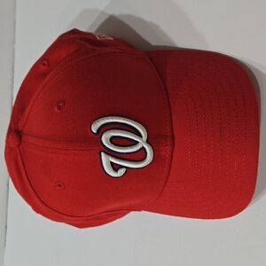 Washington Nationals Red Baseball Cap New Era One Size Adjustable Fitted Hat